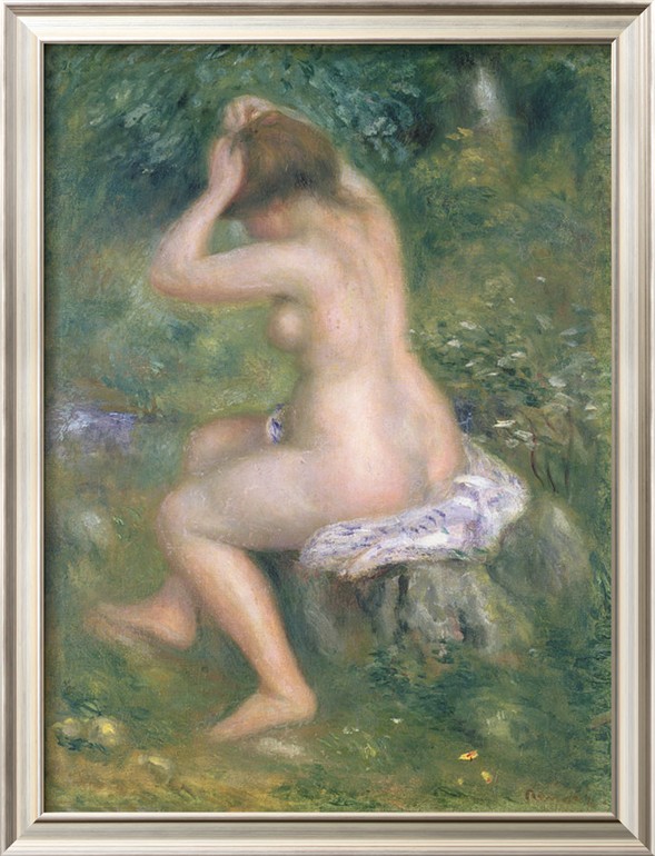 A Bather c1885 - Pierre Auguste Renoir Painting